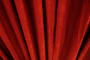 Red curtain, detail, Europe, Croatia, Trogir Red curtain, detail, Europe, Croatia, Trogir